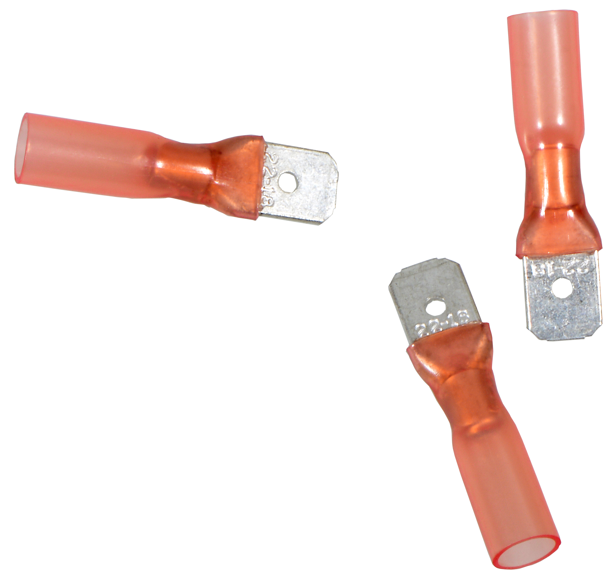 Flachstecker Rot  6,3 mm