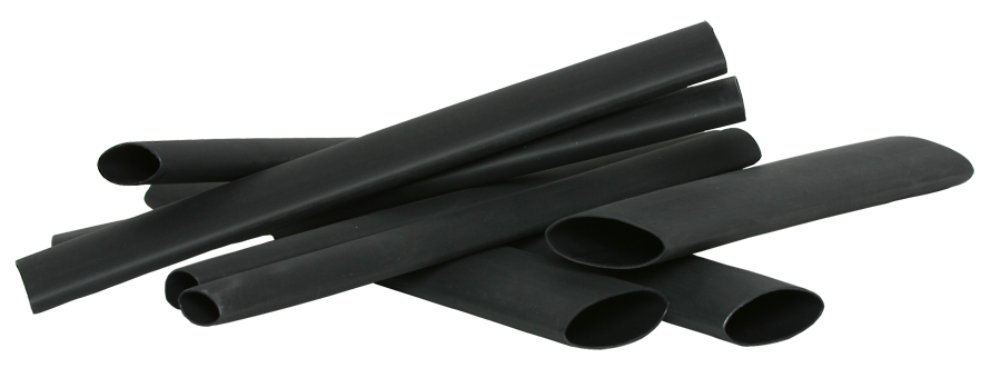 Schrumpfschlauch Schwarz  6 mm x 20 cm (12 Stk.)
