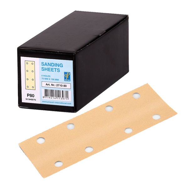 Schleifpapier Streifen/Bogen 70 x 198 mm P 320 - 8 Loch